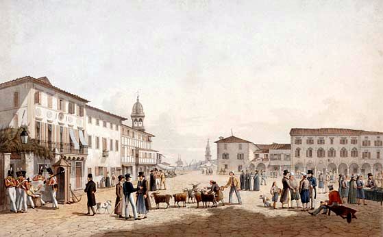 Zante square saint mark by joseph cartwrigt engravers robert havell snr and robert havell jnr published in london march 1821